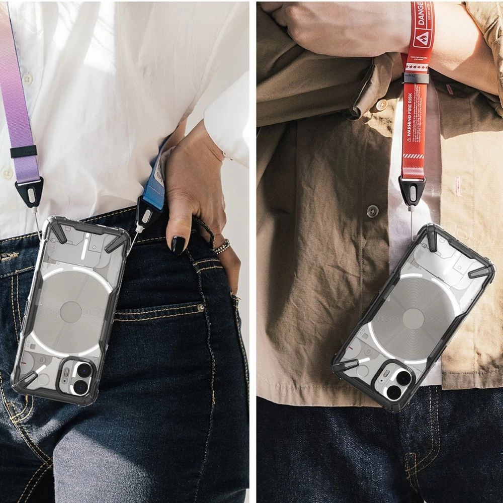 Nothing Phone (2) case transparent gray RINGKE FUSION X