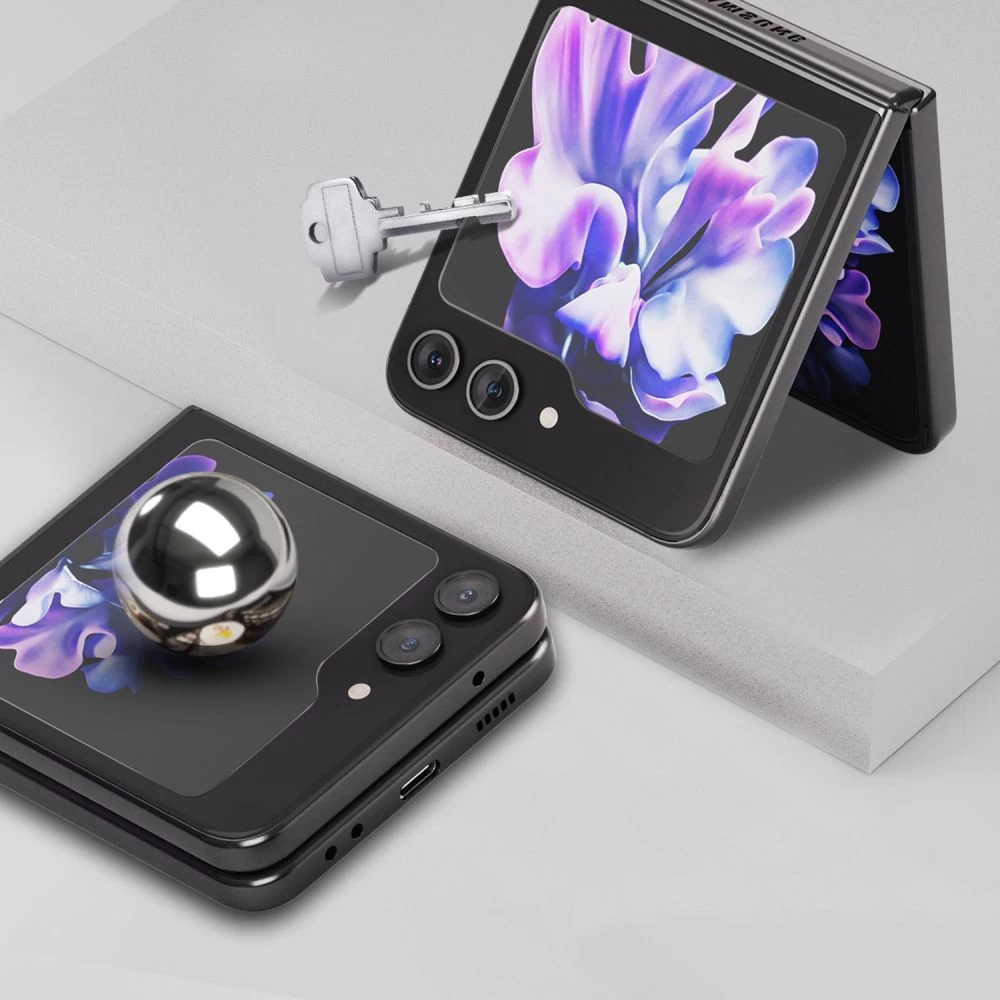 Samsung Galaxy Z Flip 5 skärmskydd  WHITESTONE EZ GLASS 2-PACK