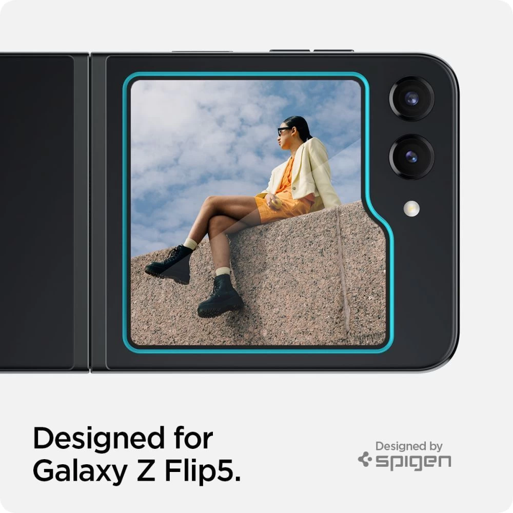 Samsung Galaxy Z Flip 5 panssarilasi  SPIGEN GLAS.TR ”EZ FIT” 2-PACK