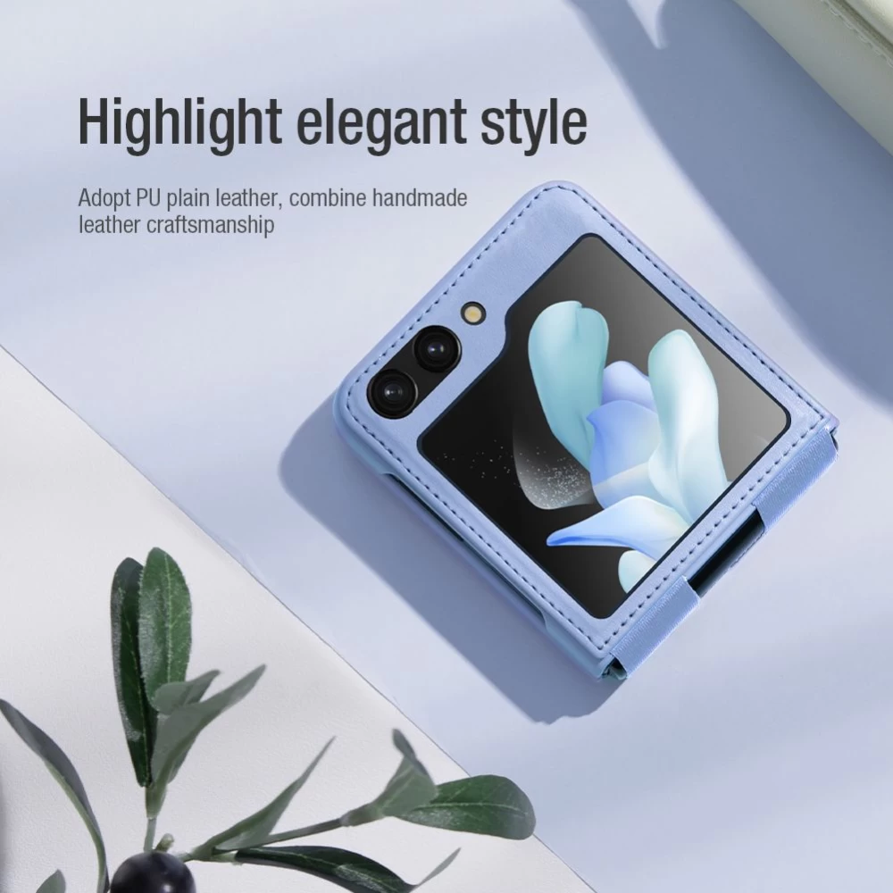 Samsung Galaxy Z Flip 5 suojakotelo  NILLKIN QIN LEATHER (VEGAN LEATHER)