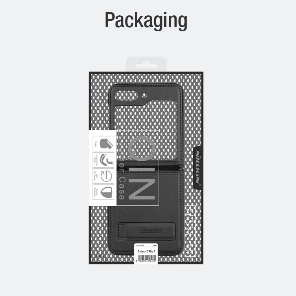 Samsung Galaxy Z Flip 5 suojakotelo  NILLKIN QIN LEATHER (VEGAN LEATHER)