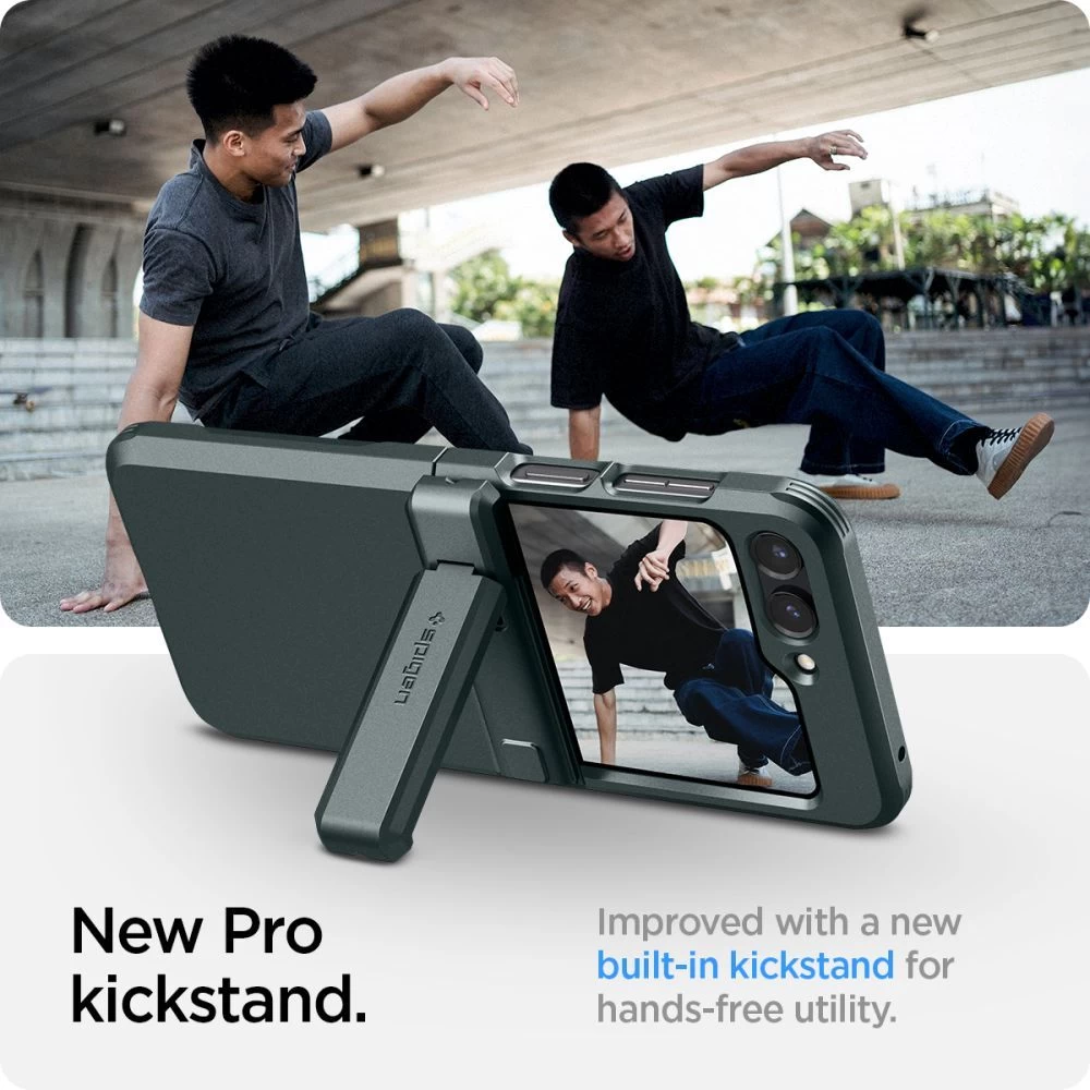 Samsung Galaxy Z Flip 5 skal grön SPIGEN TOUGH ARMOR PRO