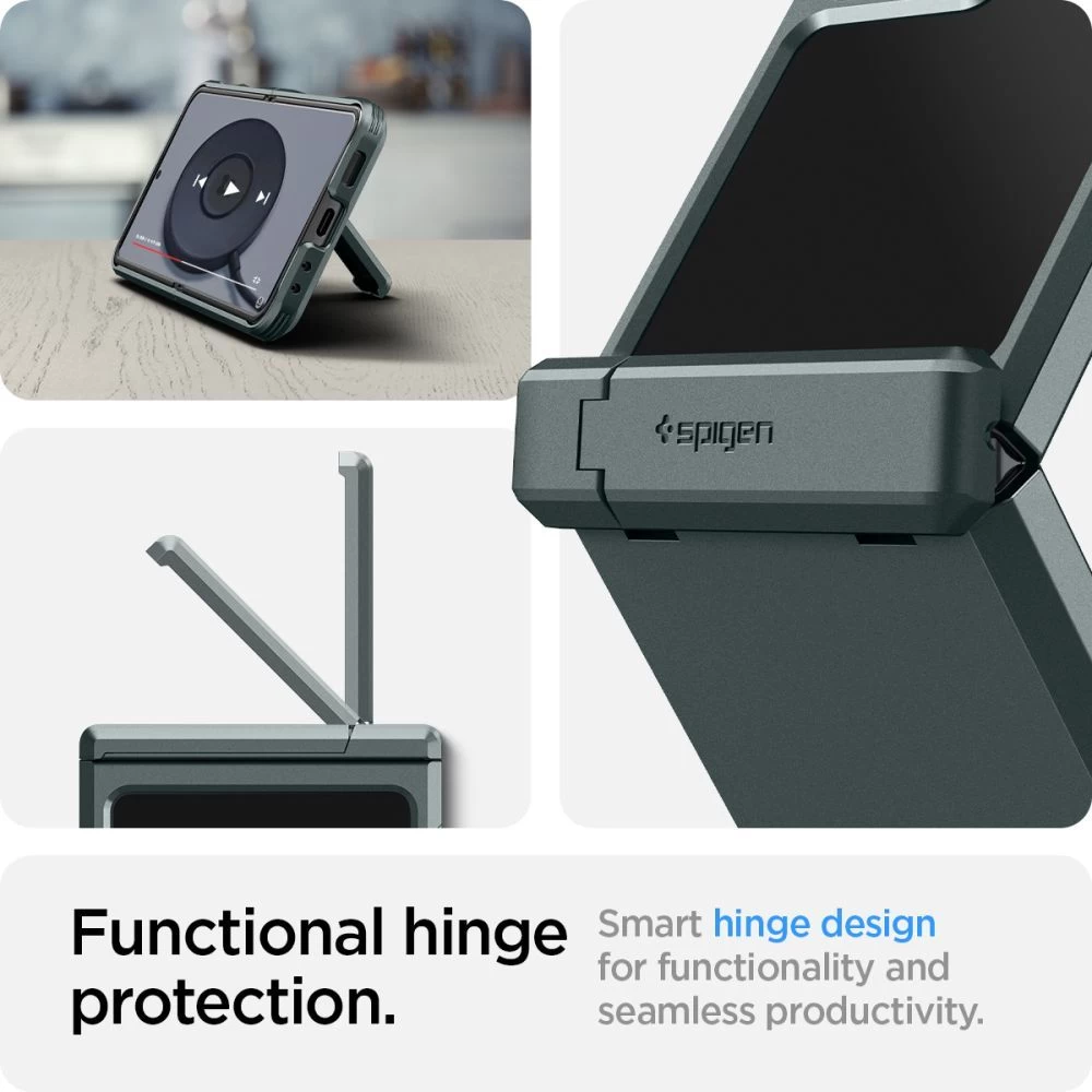 Samsung Galaxy Z Flip 5 skal grön SPIGEN TOUGH ARMOR PRO