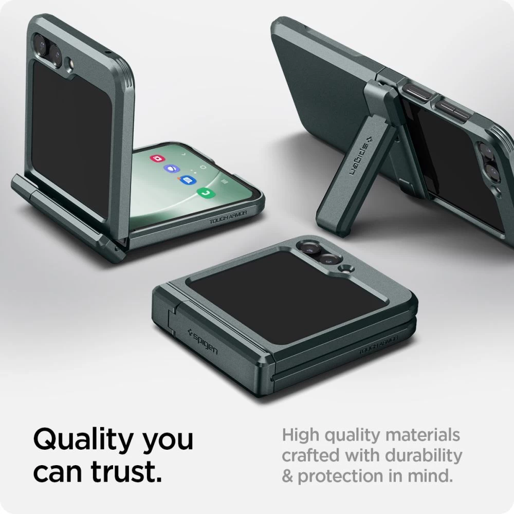 Samsung Galaxy Z Flip 5 skal grön SPIGEN TOUGH ARMOR PRO