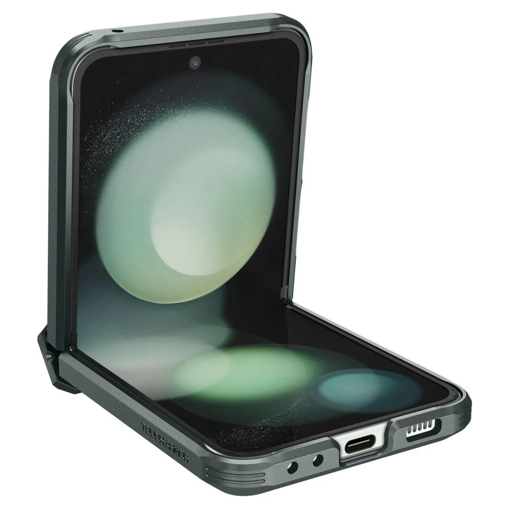 Samsung Galaxy Z Flip 5 skal grön SPIGEN TOUGH ARMOR PRO