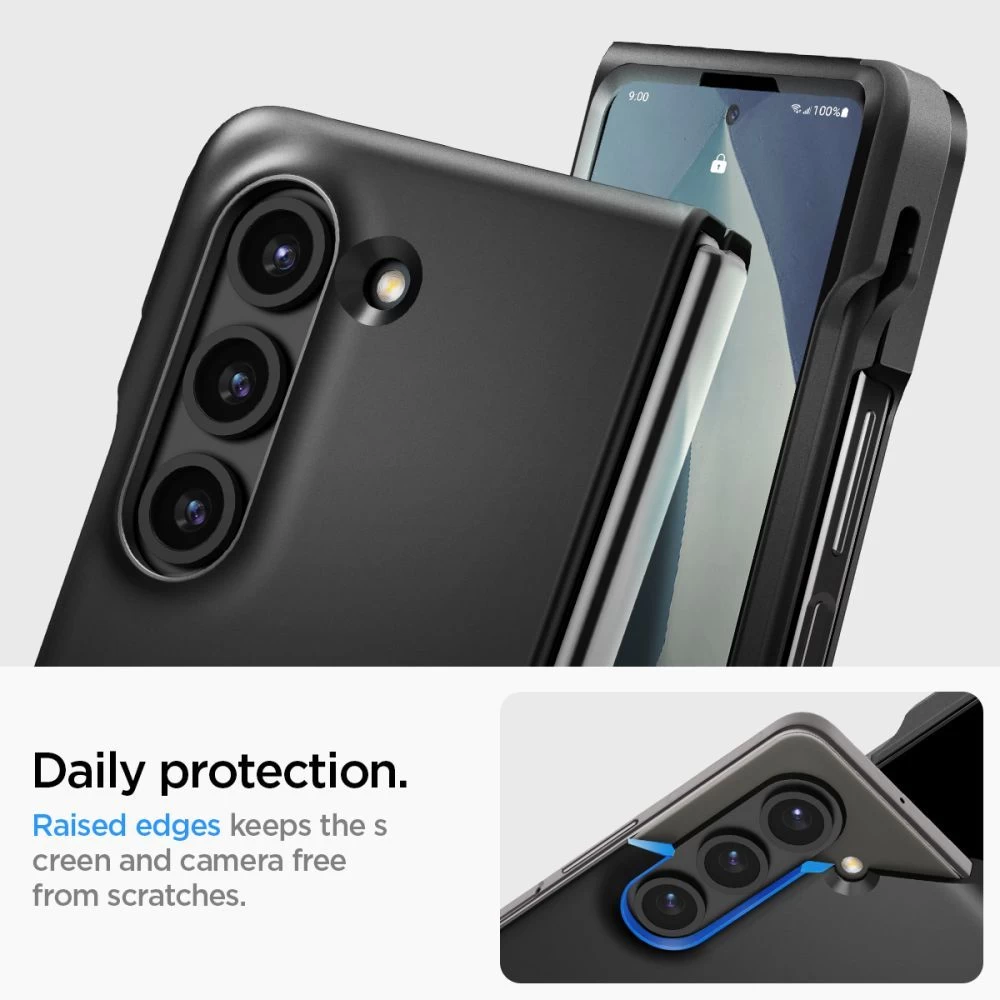 Samsung Galaxy Z Fold 5 ümbris must SPIGEN THIN FIT PEN