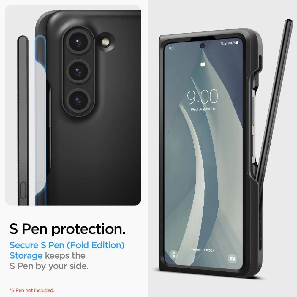 Samsung Galaxy Z Fold 5 ümbris must SPIGEN THIN FIT PEN