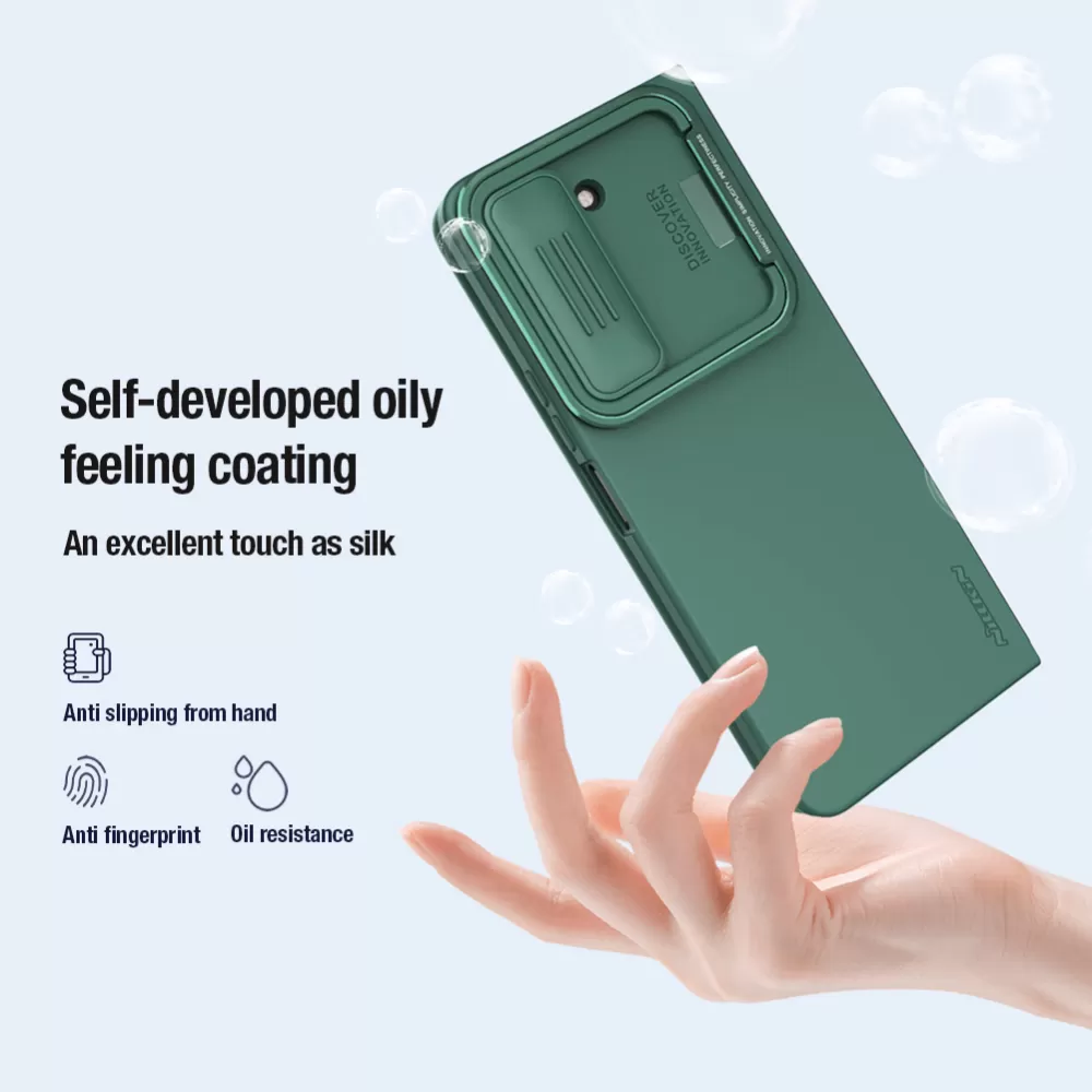 Samsung Galaxy Z Fold 5 ümbris must NILLKIN CAMSHIELD SILKY SILICONE (BRACKET VERSION)