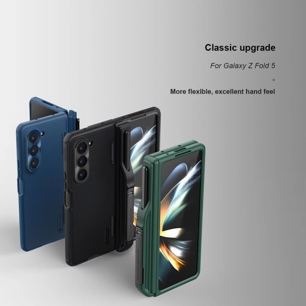Samsung Galaxy Z Fold 5 ümbris roheline NILLKIN SUPER FROSTED SHIELD (PEN HOLDER VERSION)