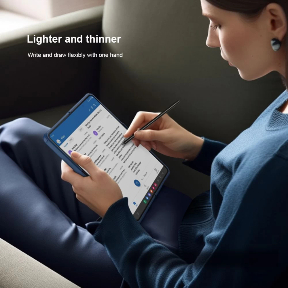 Samsung Galaxy Z Fold 5 ümbris roheline NILLKIN SUPER FROSTED SHIELD (PEN HOLDER VERSION)
