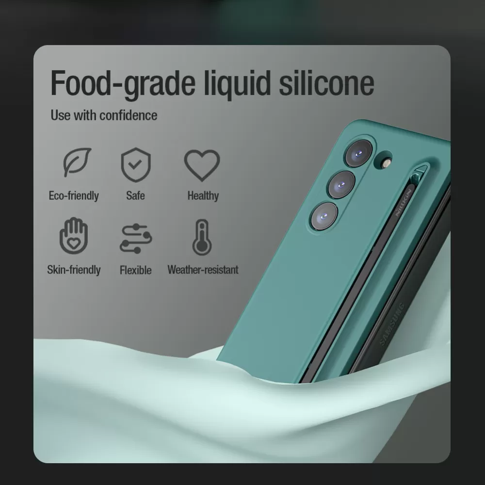 Samsung Galaxy Z Fold 5 ümbris roheline NILLKIN FLEX PURE FOLD (S PEN Version)