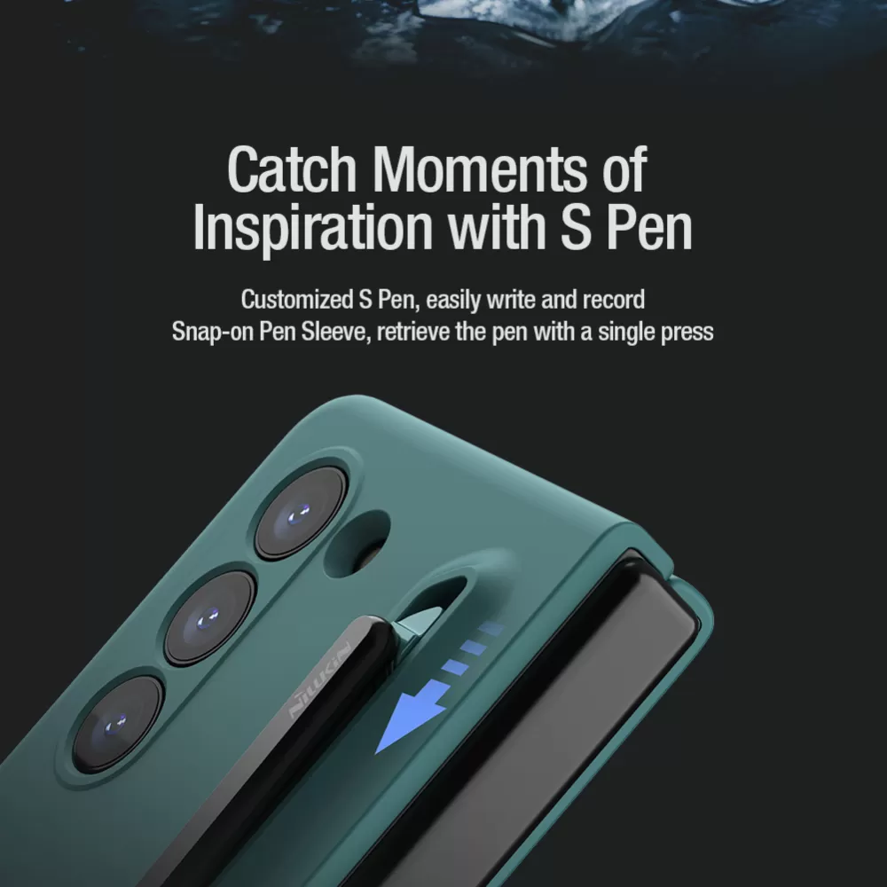 Samsung Galaxy Z Fold 5 ümbris roheline NILLKIN FLEX PURE FOLD (S PEN Version)