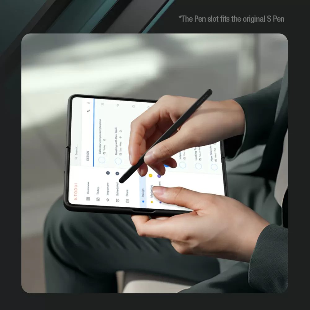 Samsung Galaxy Z Fold 5 ümbris roheline NILLKIN FLEX PURE FOLD (S PEN Version)