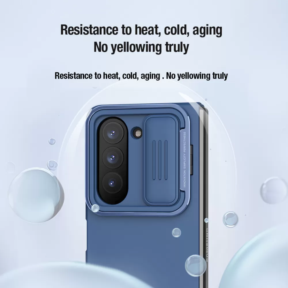Samsung Galaxy Z Fold 5 ümbris roheline NILLKIN CAMSHIELD SILKY SILICONE (BRACKET VERSION)