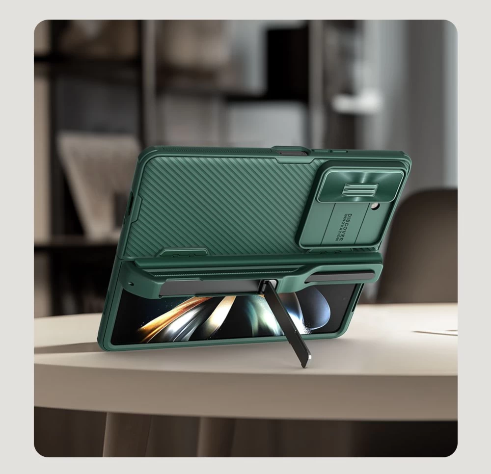 Samsung Galaxy Z Fold 5 ümbris sinine NILLKIN CAMSHIELD FOLD (PEN HOLDER VERSION)