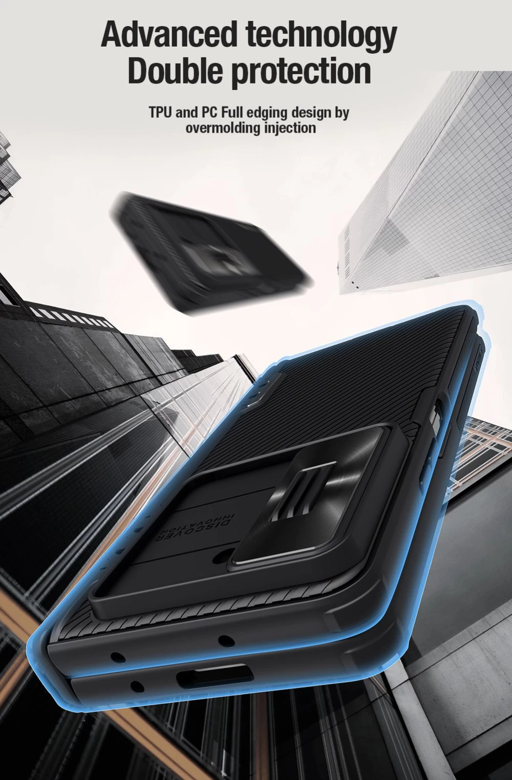 Samsung Galaxy Z Fold 5 ümbris sinine NILLKIN CAMSHIELD FOLD (BRACKET VERSION)