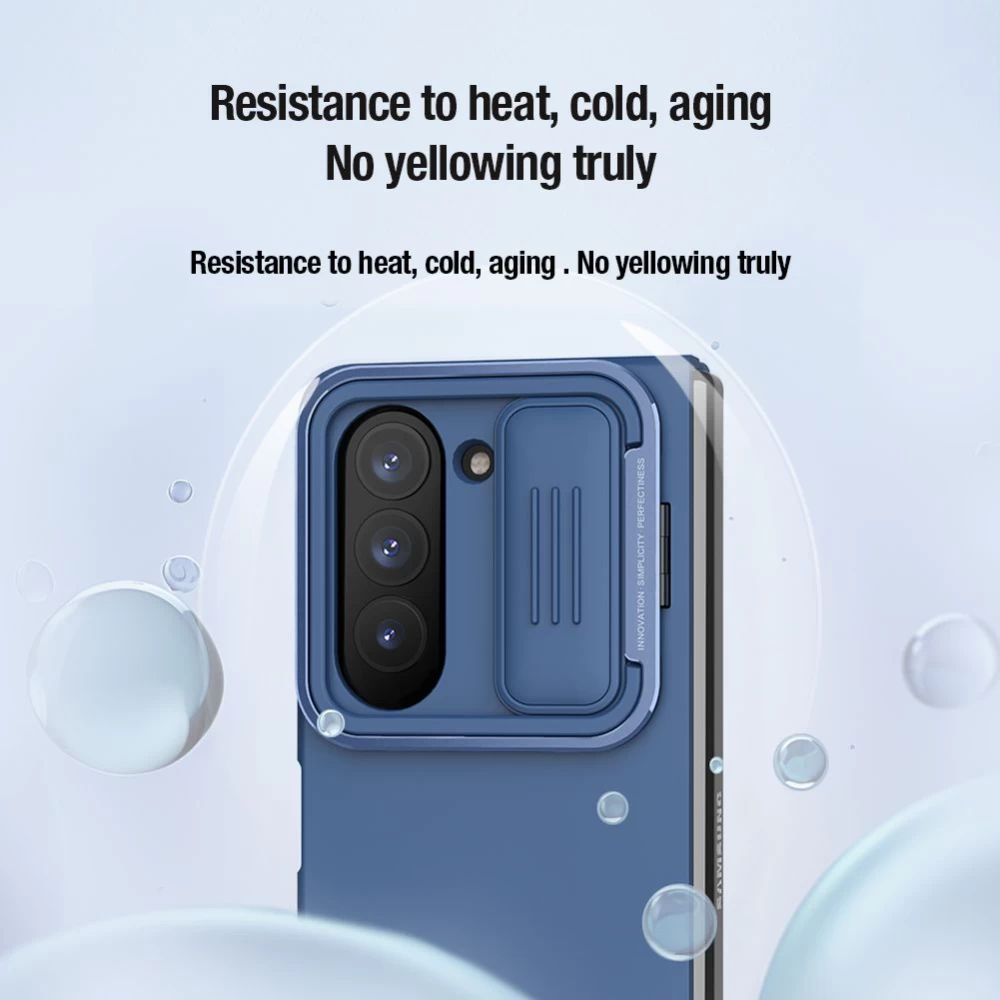 Samsung Galaxy Z Fold 5 ümbris sinine NILLKIN CAMSHIELD SILKY SILICON