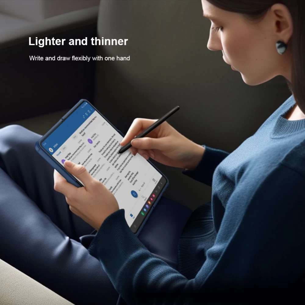Samsung Galaxy Z Fold 5 ümbris sinine NILLKIN SUPER FROSTED SHIELD (BRACKET VERSION)