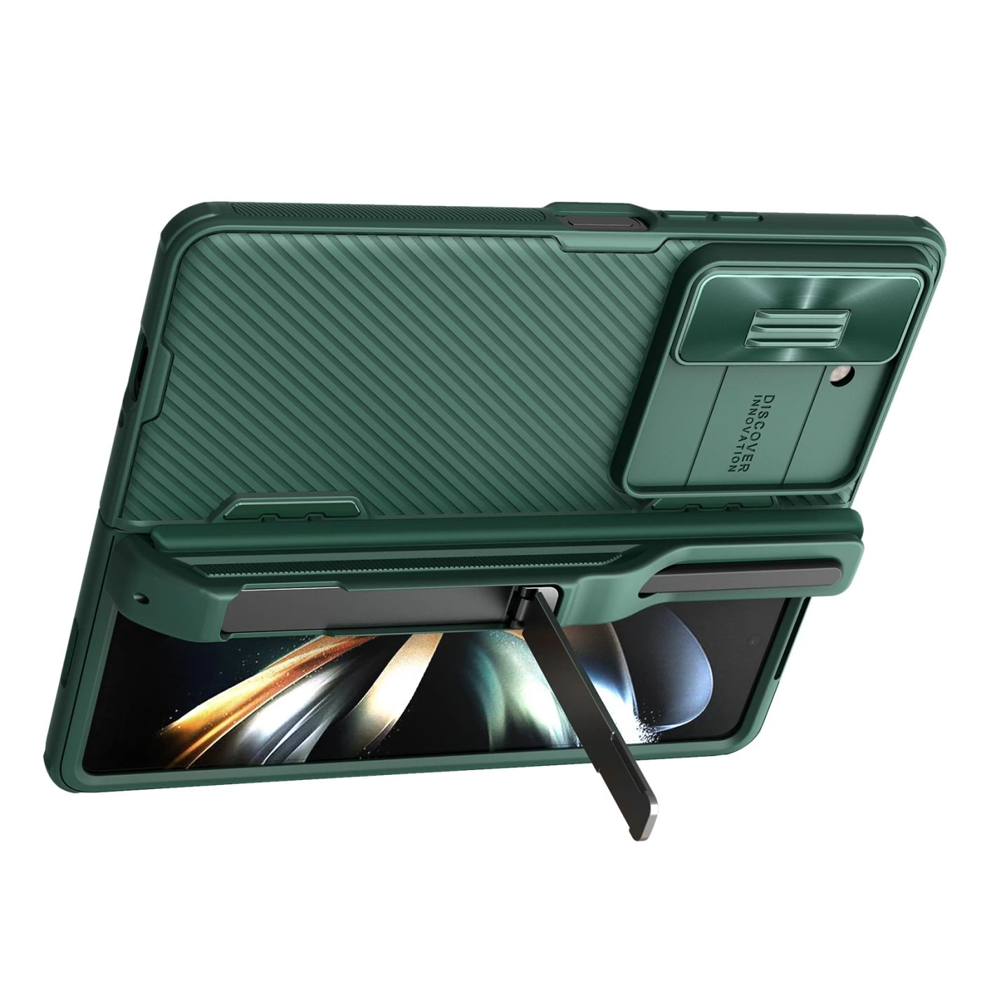 Samsung Galaxy Z Fold 5 ümbris roheline NILLKIN CAMSHIELD FOLD (PEN HOLDER VERSION)