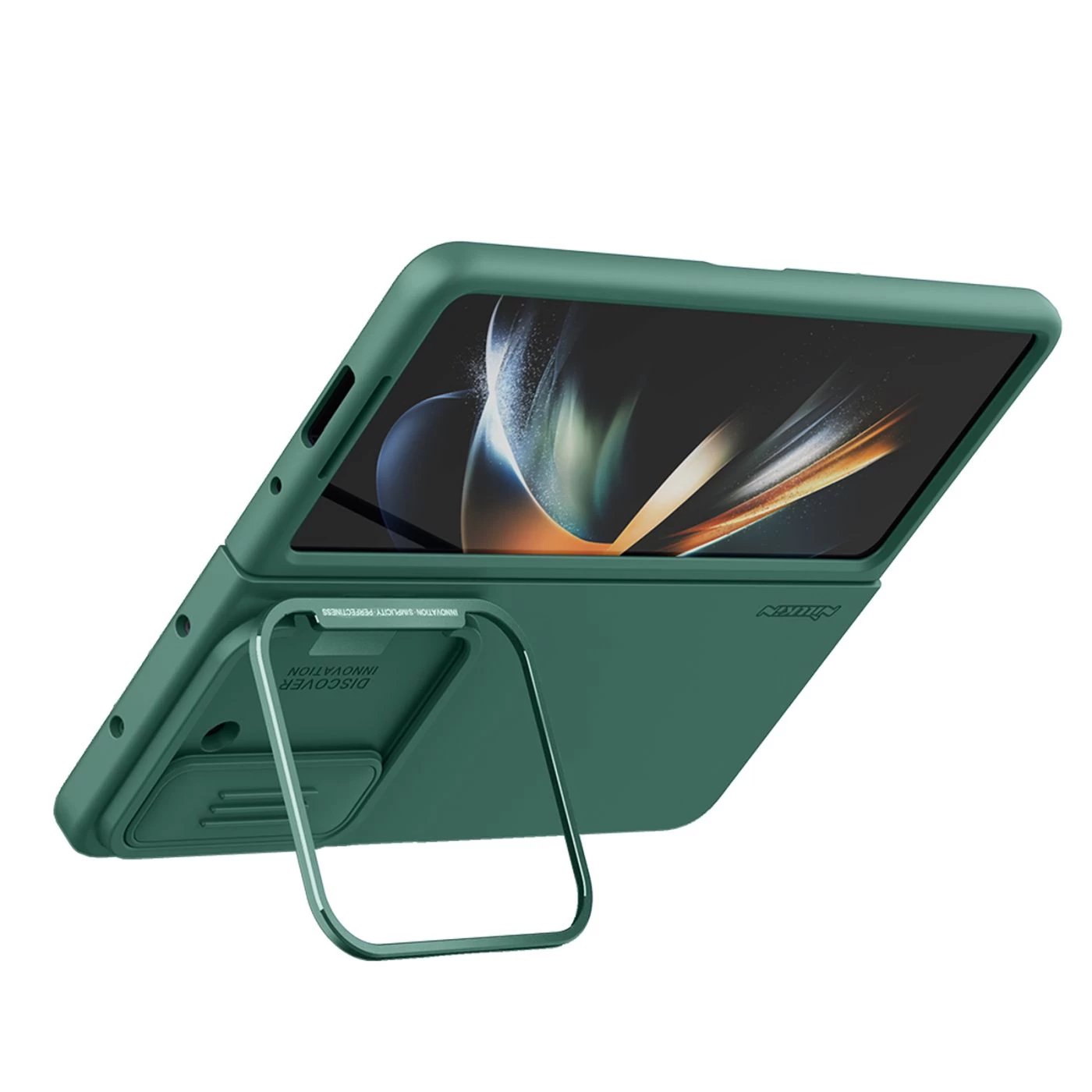 Samsung Galaxy Z Fold 5 ümbris roheline NILLKIN CAMSHIELD SILKY SILICON
