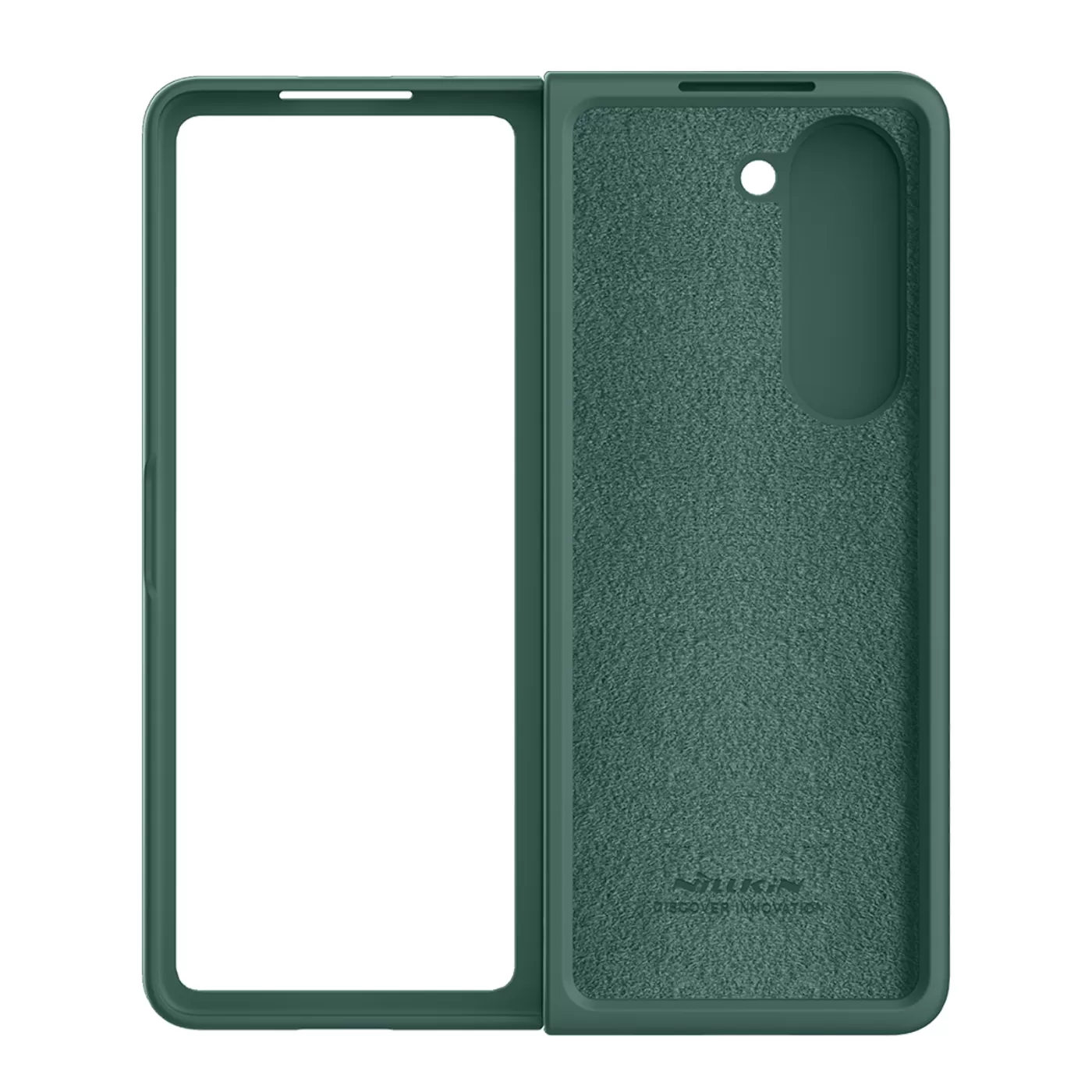 Samsung Galaxy Z Fold 5 ümbris roheline NILLKIN CAMSHIELD SILKY SILICONE (BRACKET VERSION)