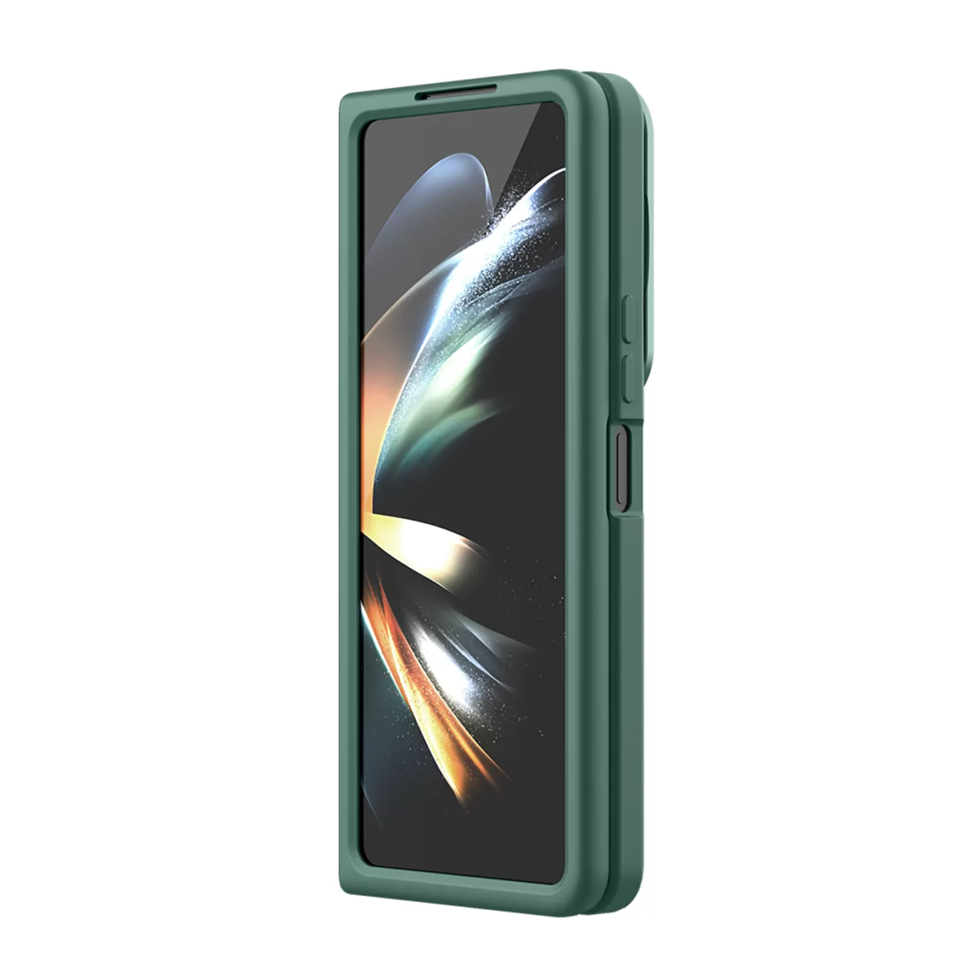 Samsung Galaxy Z Fold 5 ümbris roheline NILLKIN CAMSHIELD SILKY SILICONE (BRACKET VERSION)