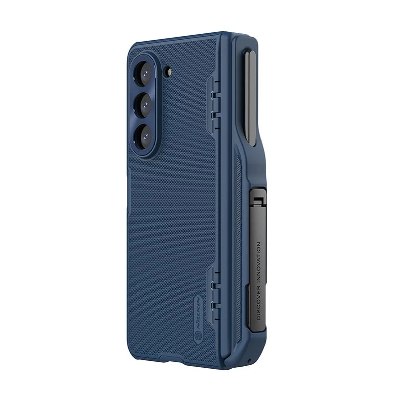 Samsung Galaxy Z Fold 5 case blue NILLKIN SUPER FROSTED SHIELD (PEN HOLDER VERSION)