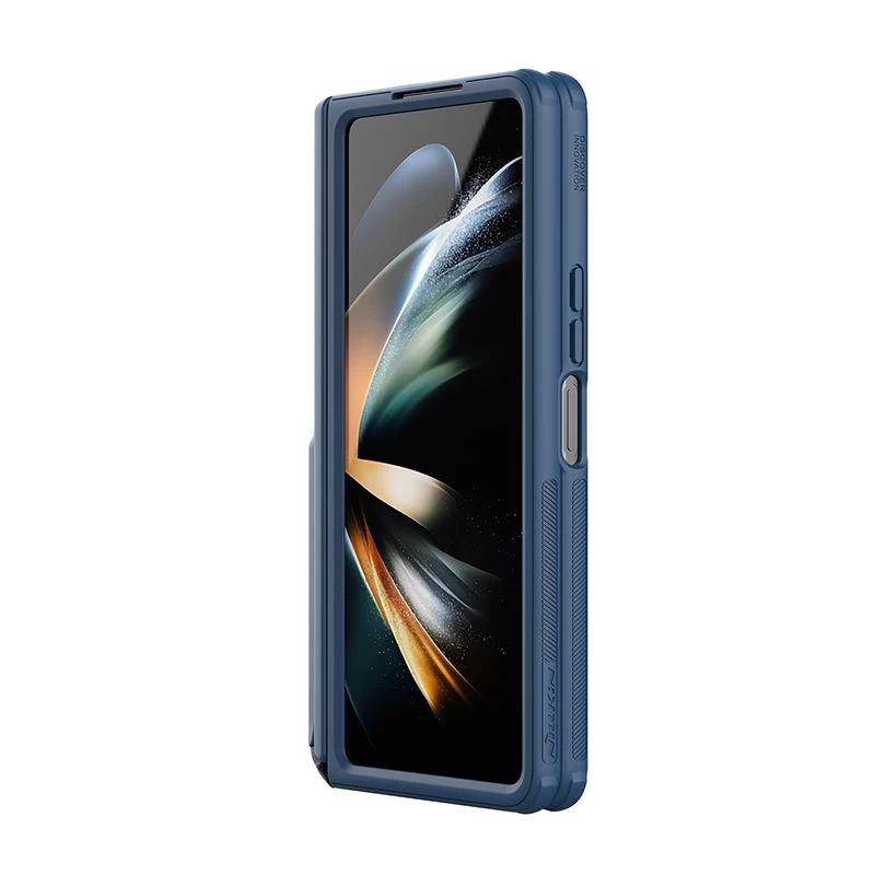 Samsung Galaxy Z Fold 5 case blue NILLKIN SUPER FROSTED SHIELD (PEN HOLDER VERSION)