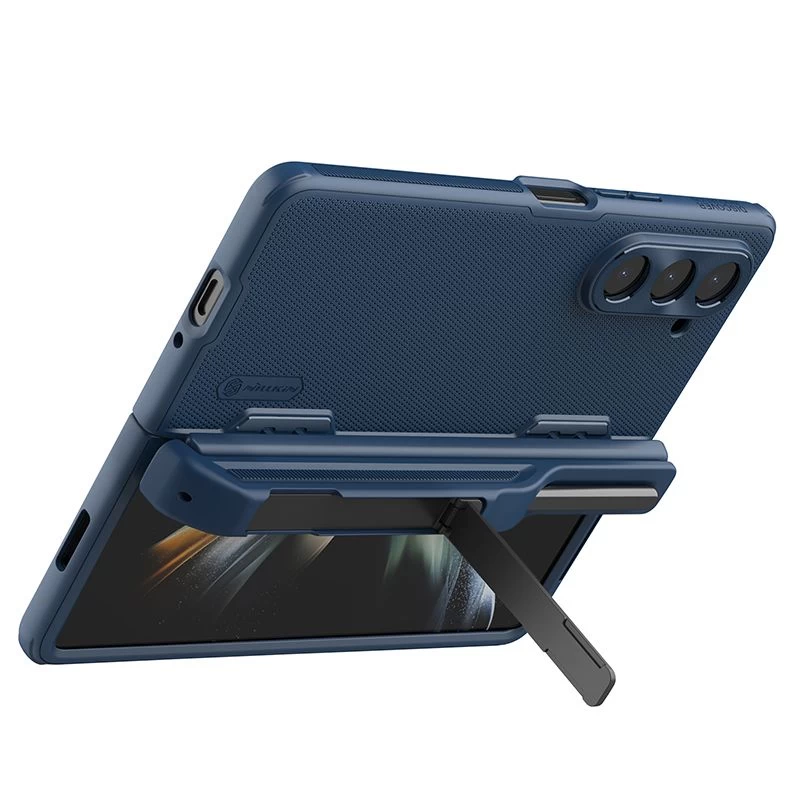 Samsung Galaxy Z Fold 5 case blue NILLKIN SUPER FROSTED SHIELD (PEN HOLDER VERSION)