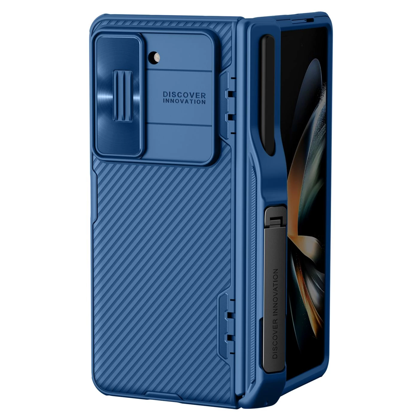 Samsung Galaxy Z Fold 5 ümbris sinine NILLKIN CAMSHIELD FOLD (PEN HOLDER VERSION)