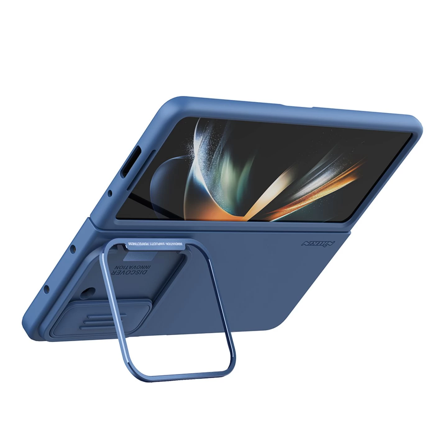 Samsung Galaxy Z Fold 5 ümbris sinine NILLKIN CAMSHIELD SILKY SILICON
