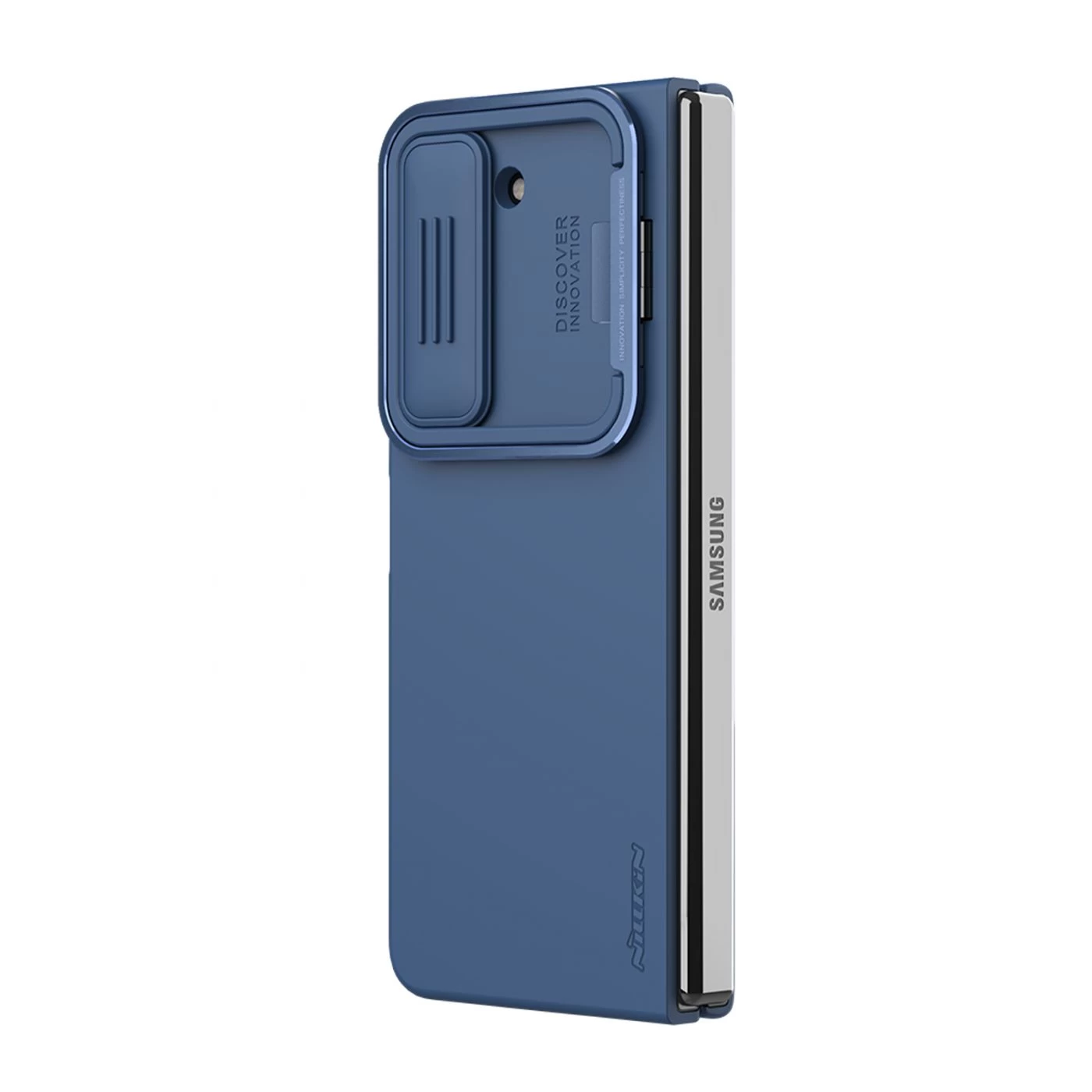 Samsung Galaxy Z Fold 5 ümbris sinine NILLKIN CAMSHIELD SILKY SILICON