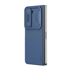 Samsung Galaxy Z Fold 5 case blue NILLKIN CAMSHIELD SILKY SILICONE (BRACKET VERSION)