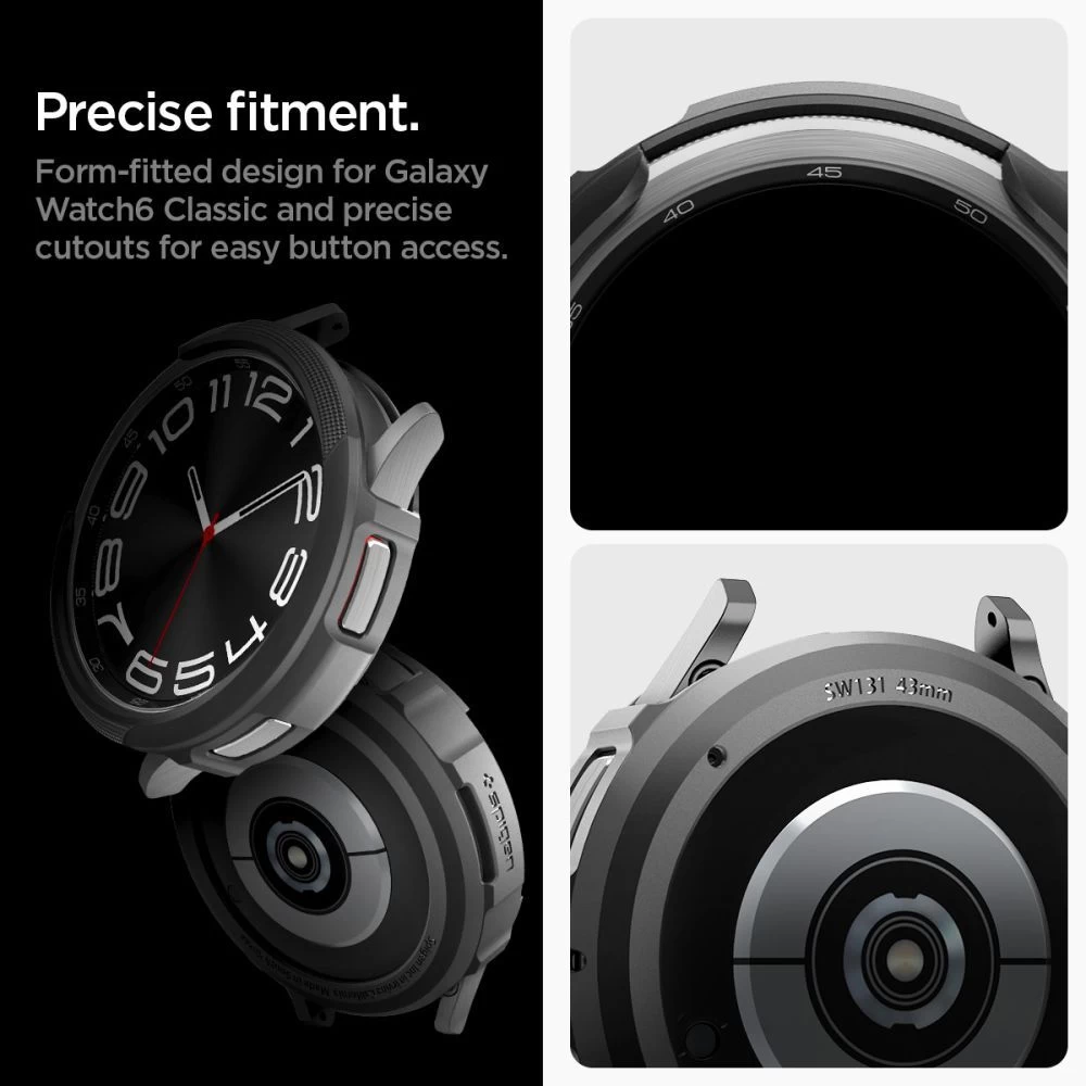 Samsung Galaxy Watch 6 Classic vāciņš melns SPIGEN LIQUID AIR (43 MM)