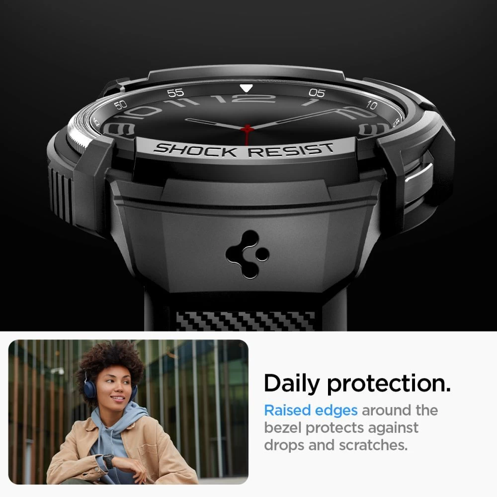 Samsung Galaxy Watch 6 Classic siksniņa melns SPIGEN RUGGED ARMOR ”PRO” (43 MM)