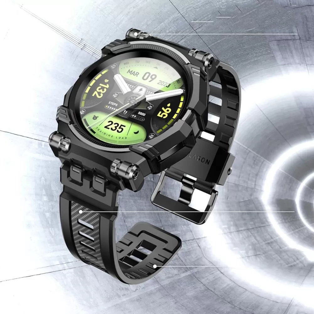Samsung Galaxy Watch 6 Classic vāciņš melns SUPCASE IBLSN ARMORBOX 2-SET (47 MM)