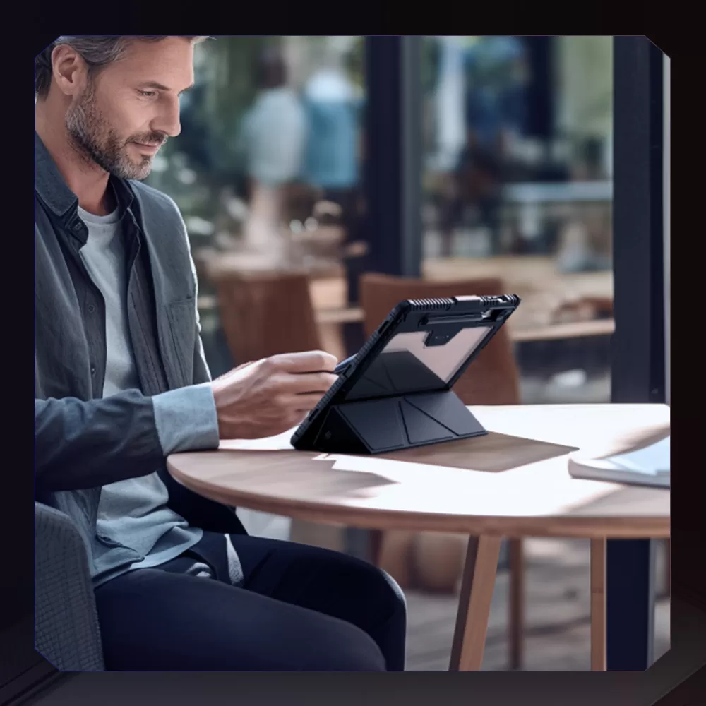 Samsung Galaxy Tab S9 Plus чехол для планшетa черный NILLKIN BUMPER LEATHER PRO