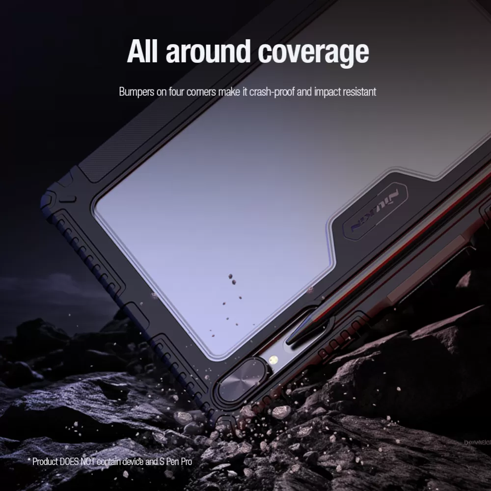 Samsung Galaxy Tab S9 Plus чехол для планшетa черный NILLKIN BUMPER LEATHER PRO