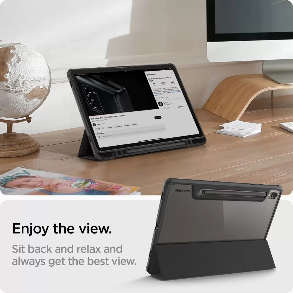 Samsung Galaxy Tab S9 tablet suojakuori, suojakotelo musta SPIGEN ULTRA HYBRID ”PRO” (11.0)