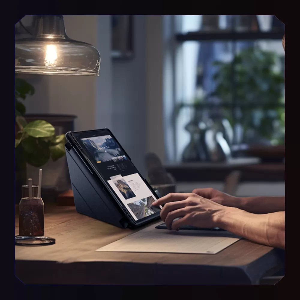 Samsung Galaxy Tab S9 maciņš zils NILLKIN BUMPER LEATHER PRO