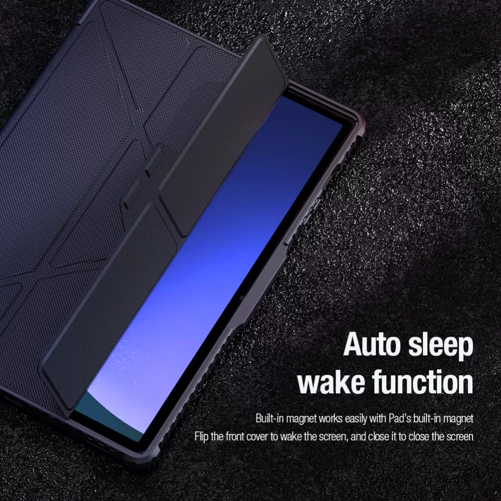 Samsung Galaxy Tab S9 maciņš zils NILLKIN BUMPER LEATHER PRO