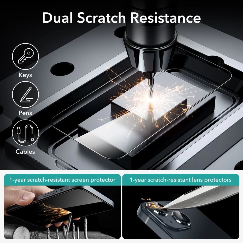 Apple iPhone 15 panssarilasi  ESR TEMPERED GLASS 2-PACK