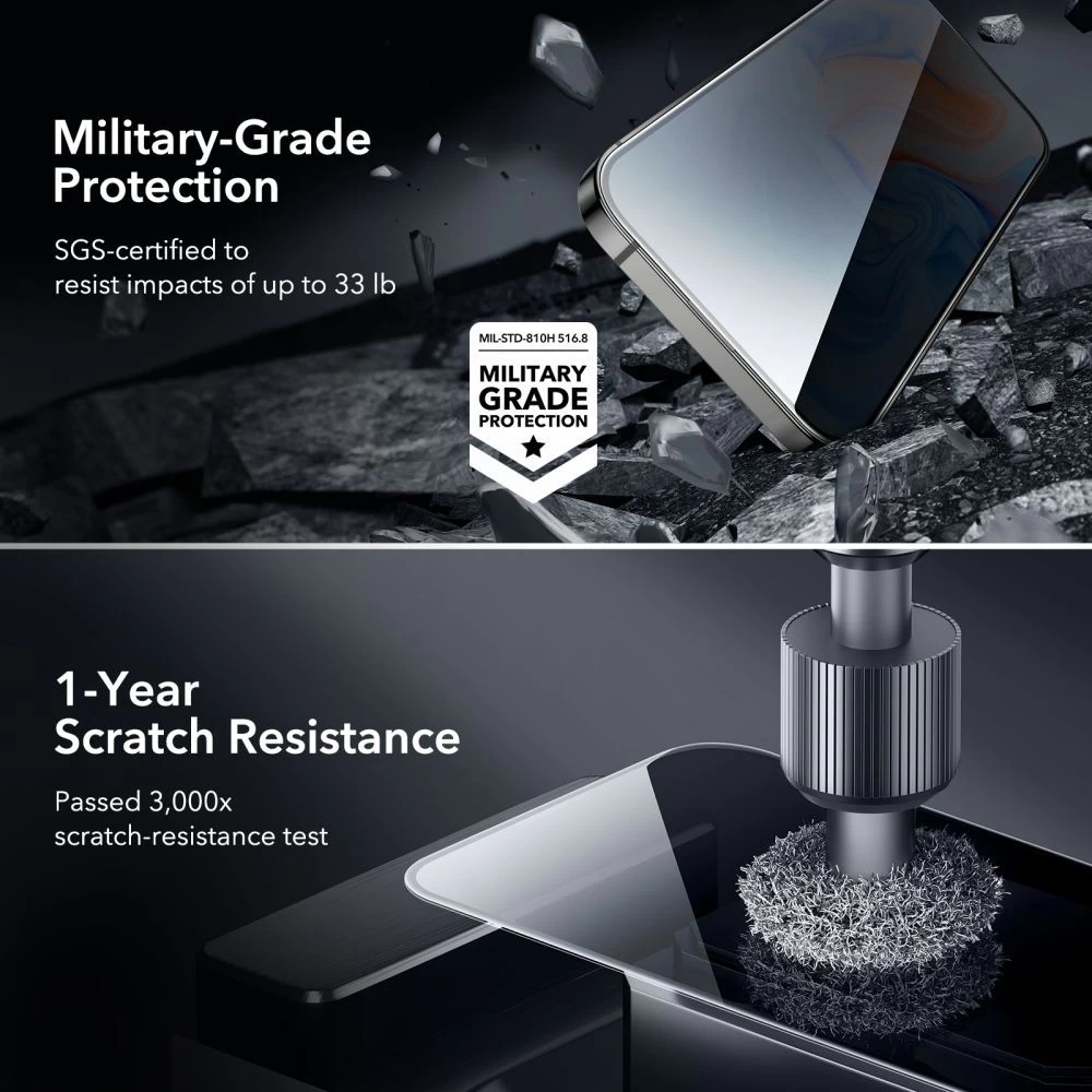 Apple iPhone 15 panssarilasi  ESR TEMPERED GLASS PRIVACY