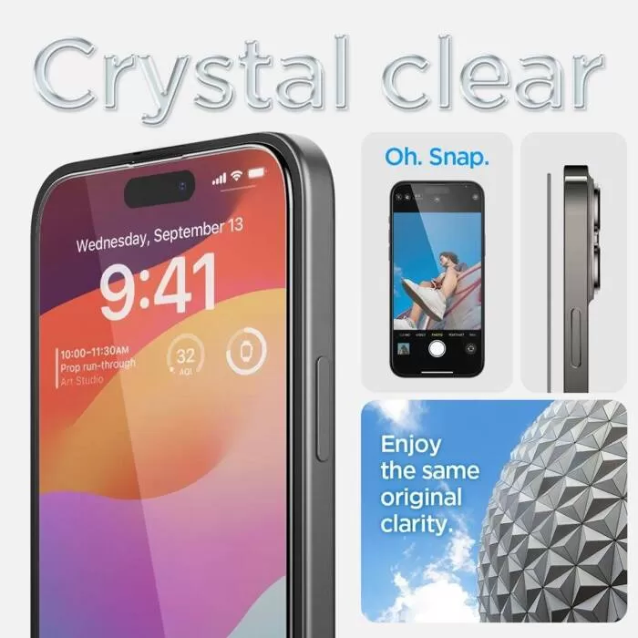 Apple iPhone 15 panssarilasi  SPIGEN GLAS.TR ”EZ FIT” FC