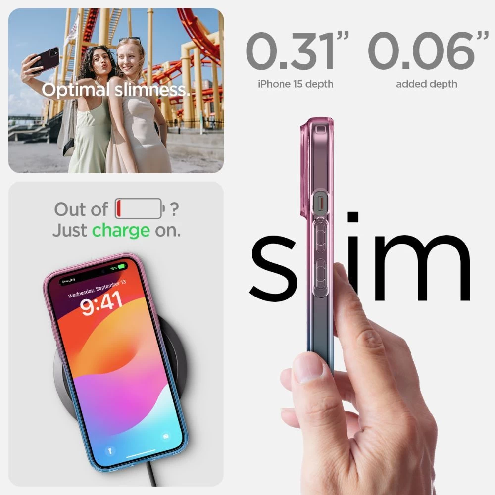 Apple iPhone 15 dėklas  SPIGEN LIQUID CRYSTAL