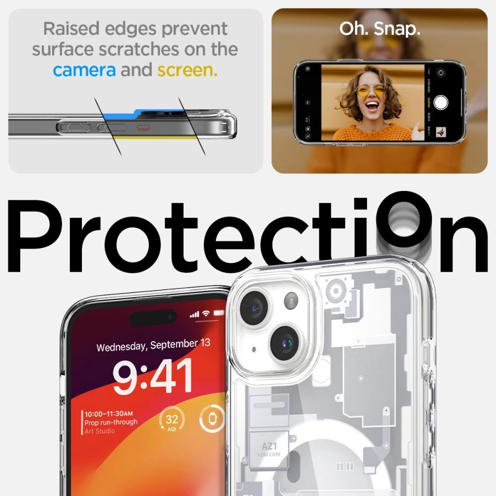 Apple iPhone 15 dėklas  SPIGEN ULTRA HYBRID MAG MAGSAFE