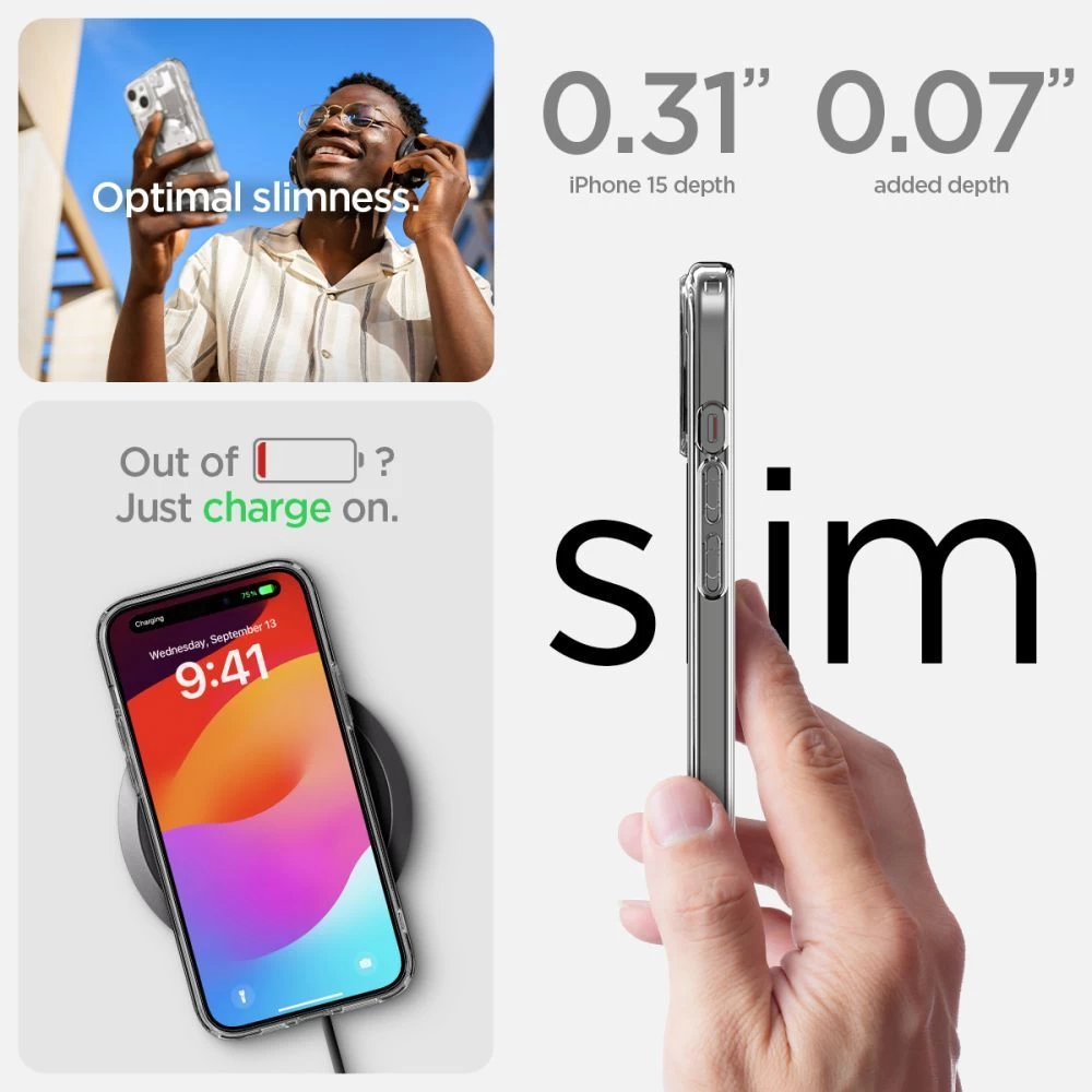 Apple iPhone 15 dėklas  SPIGEN ULTRA HYBRID MAG MAGSAFE