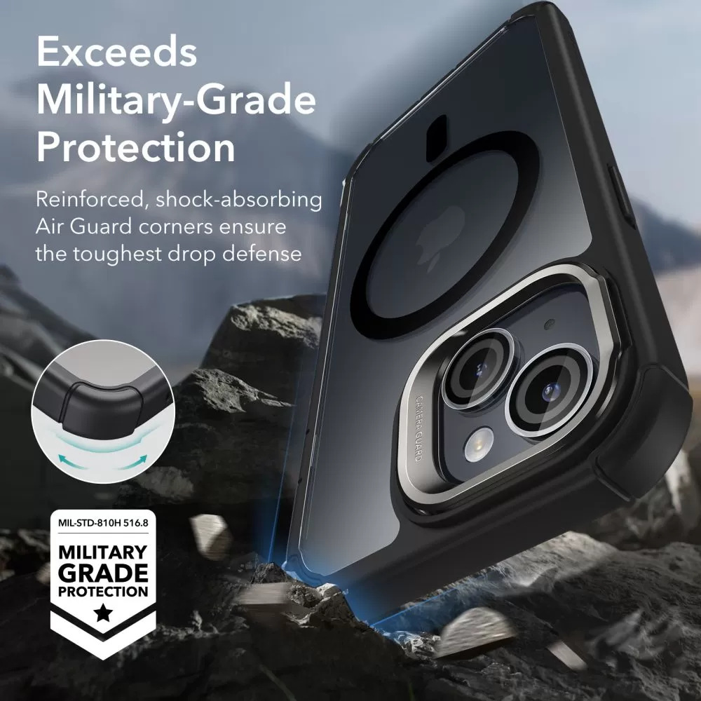 Apple iPhone 15 dėklas  ESR ARMOR TOUGH KICKSTAND HALOLOCK MAGSAFE