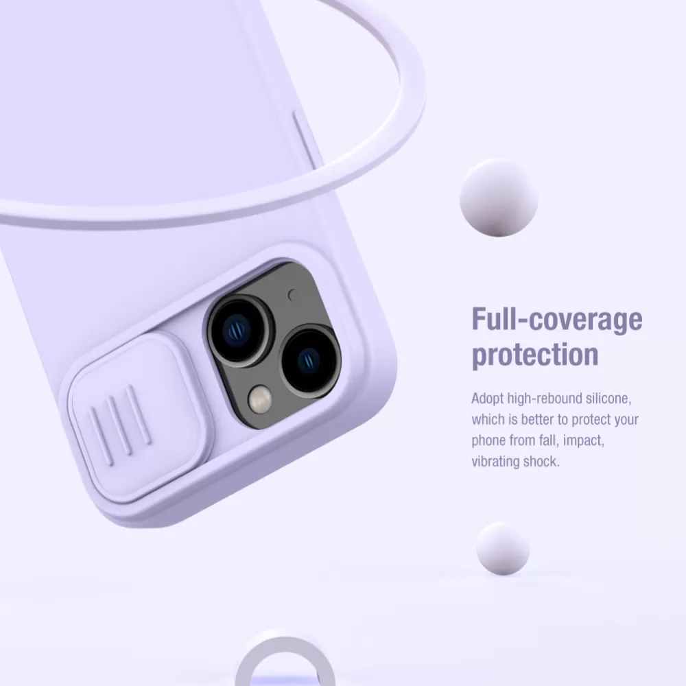 Apple iPhone 15 dėklas  NILLKIN CAMSHIELD SILKY MAGNETIC SILICON