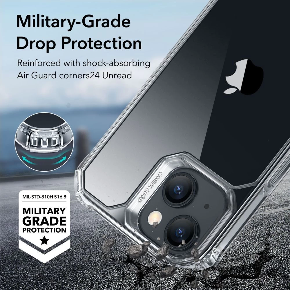 Apple iPhone 15 suojakuori läpinäkyvä ESR AIR ARMOR